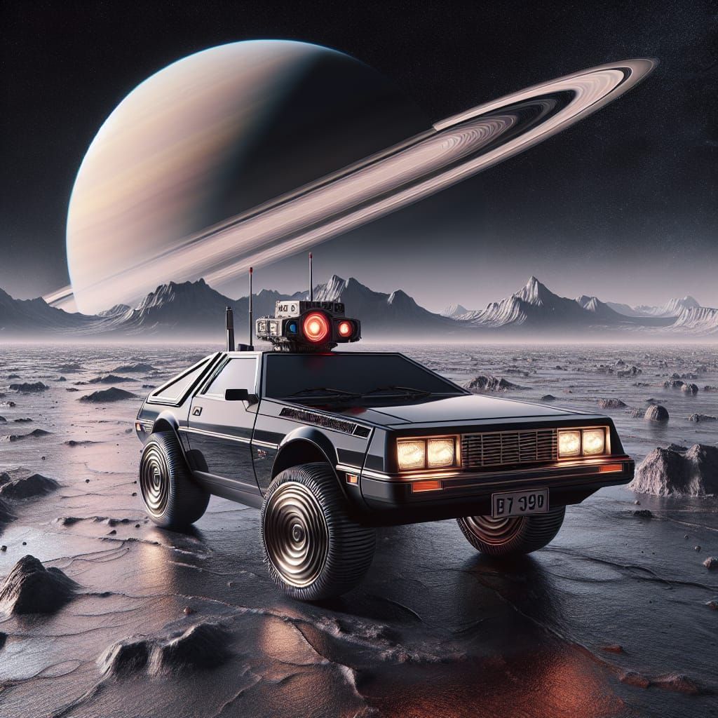 Knight Rider car on Saturn's Moon Titan