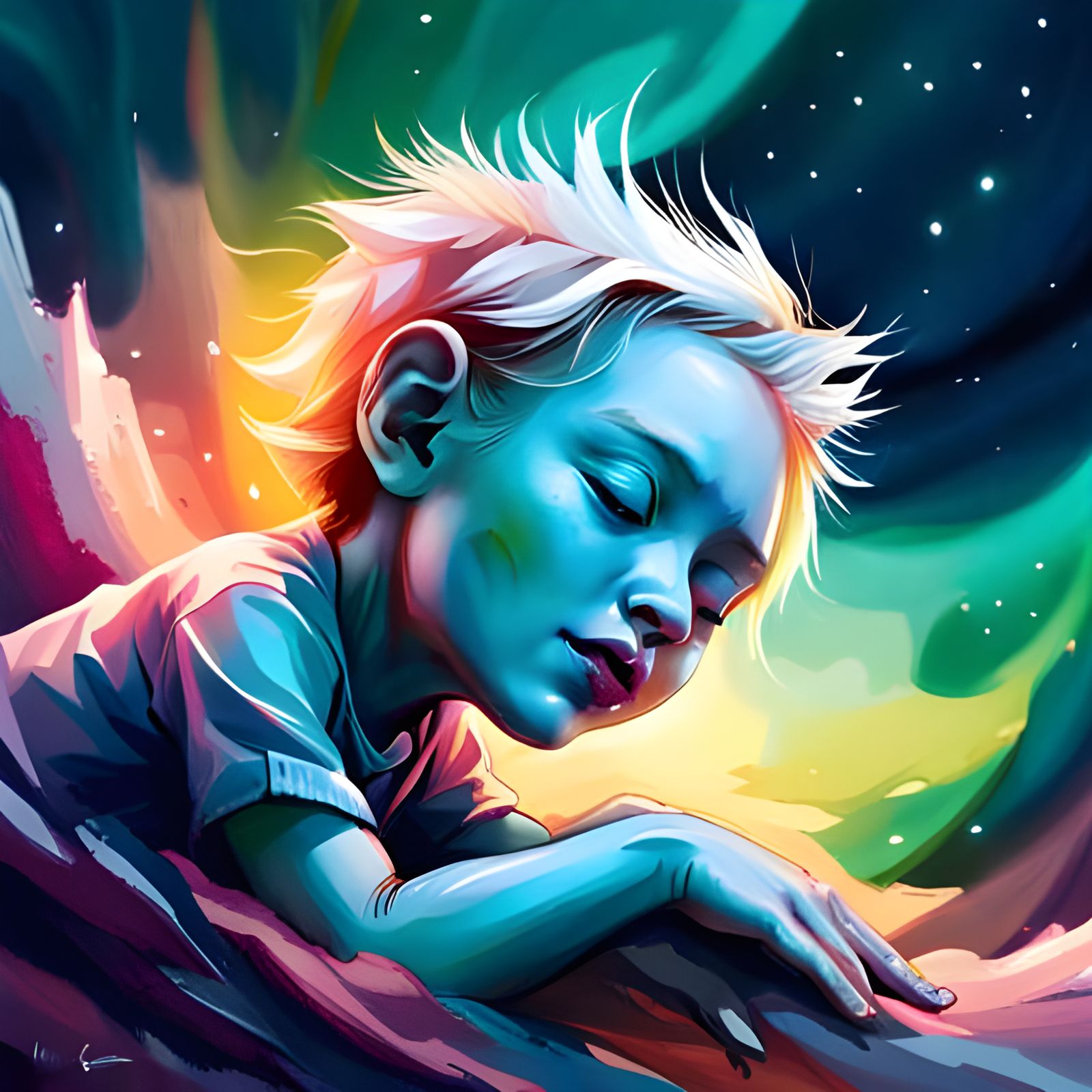 How do you put a baby alien to sleep? AI Generated Artwork NightCafe Creator