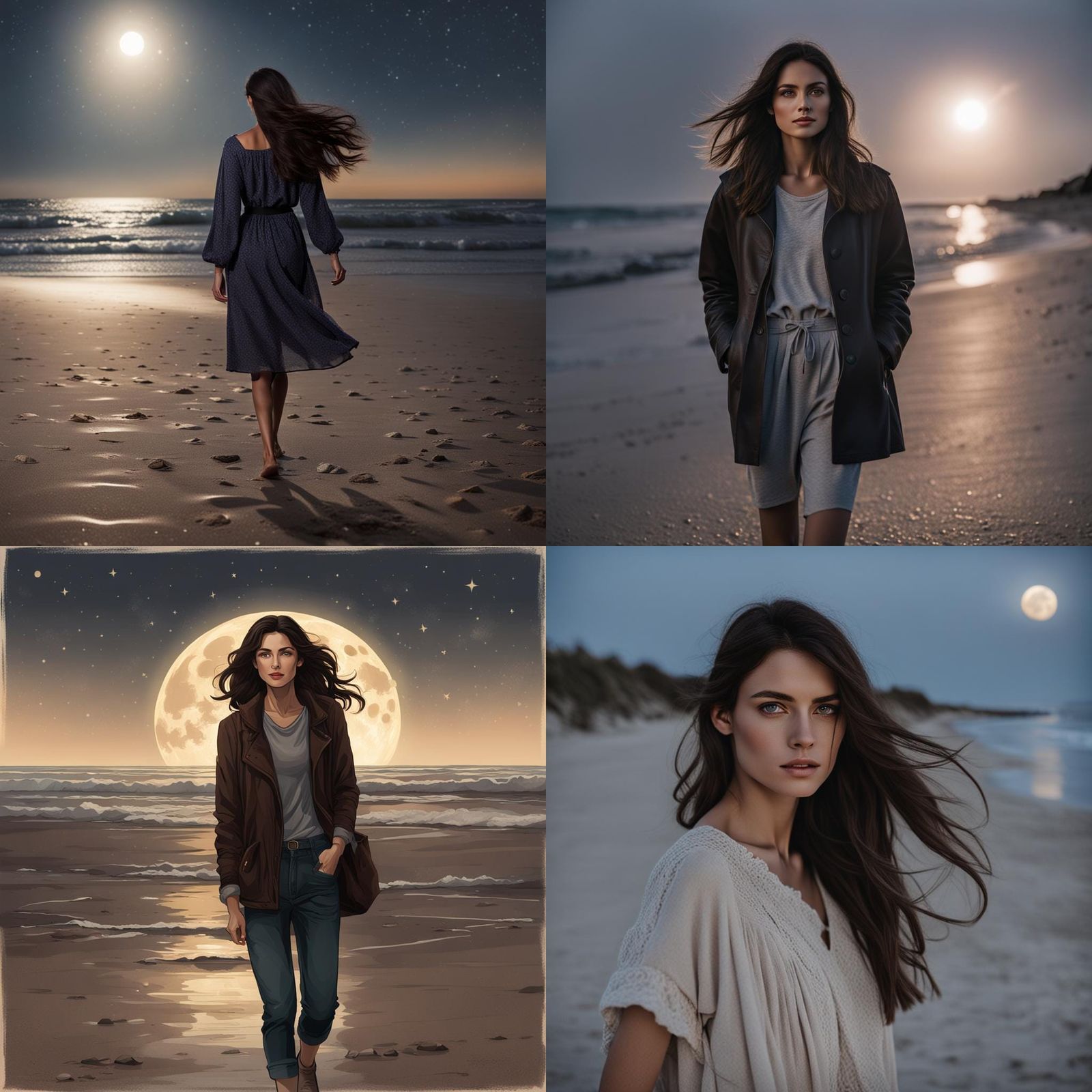 A beautiful french woman with dark brown hair and brown eyes...