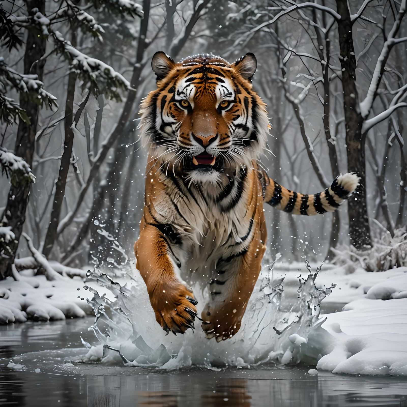 A Siberian Tiger  by @Persian Digital Art