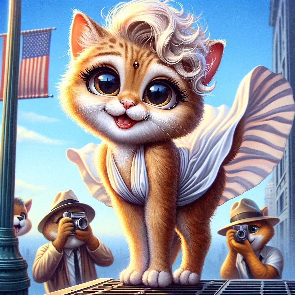 Cat as Marilyn Monroe