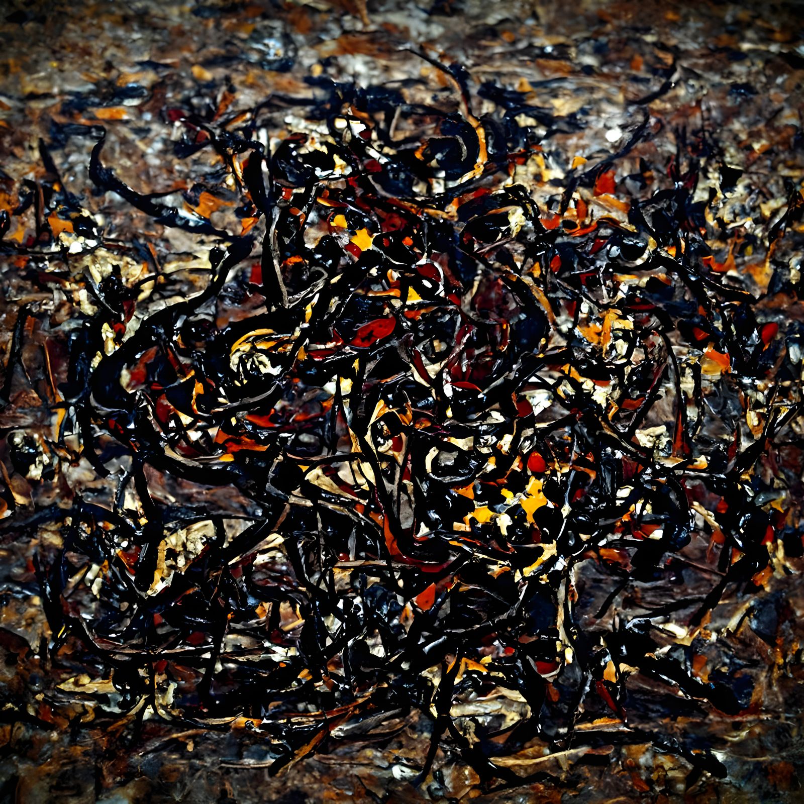 Dark Sienna 8K By Jackson Pollock