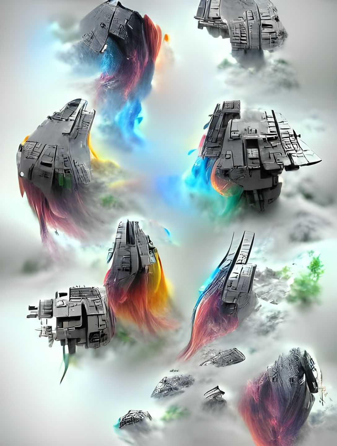 Starship sailing the solar winds