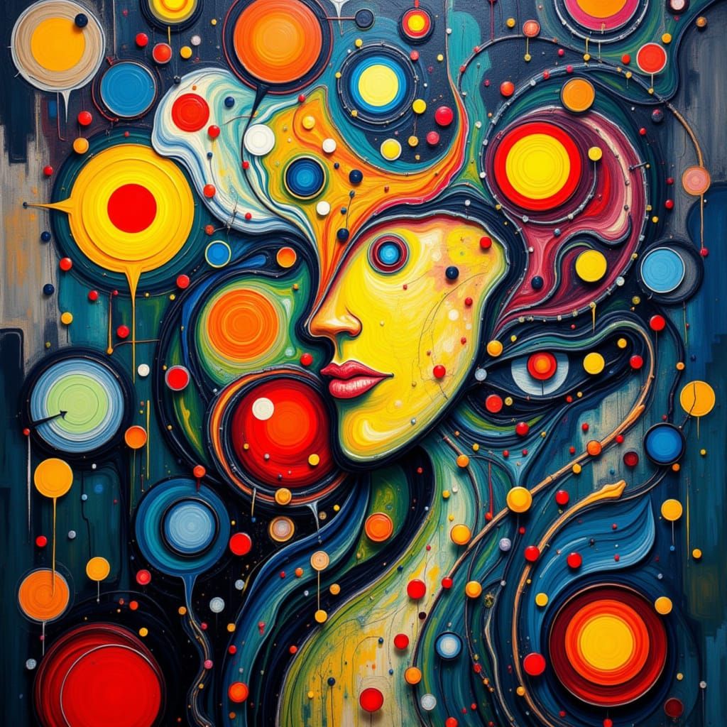 <lora:Colorful Abstraction:1.0> Use dramatic contrast: Juxtaposed opposites like light and dark, calm and storm, old and new
Kandinsky sundo...