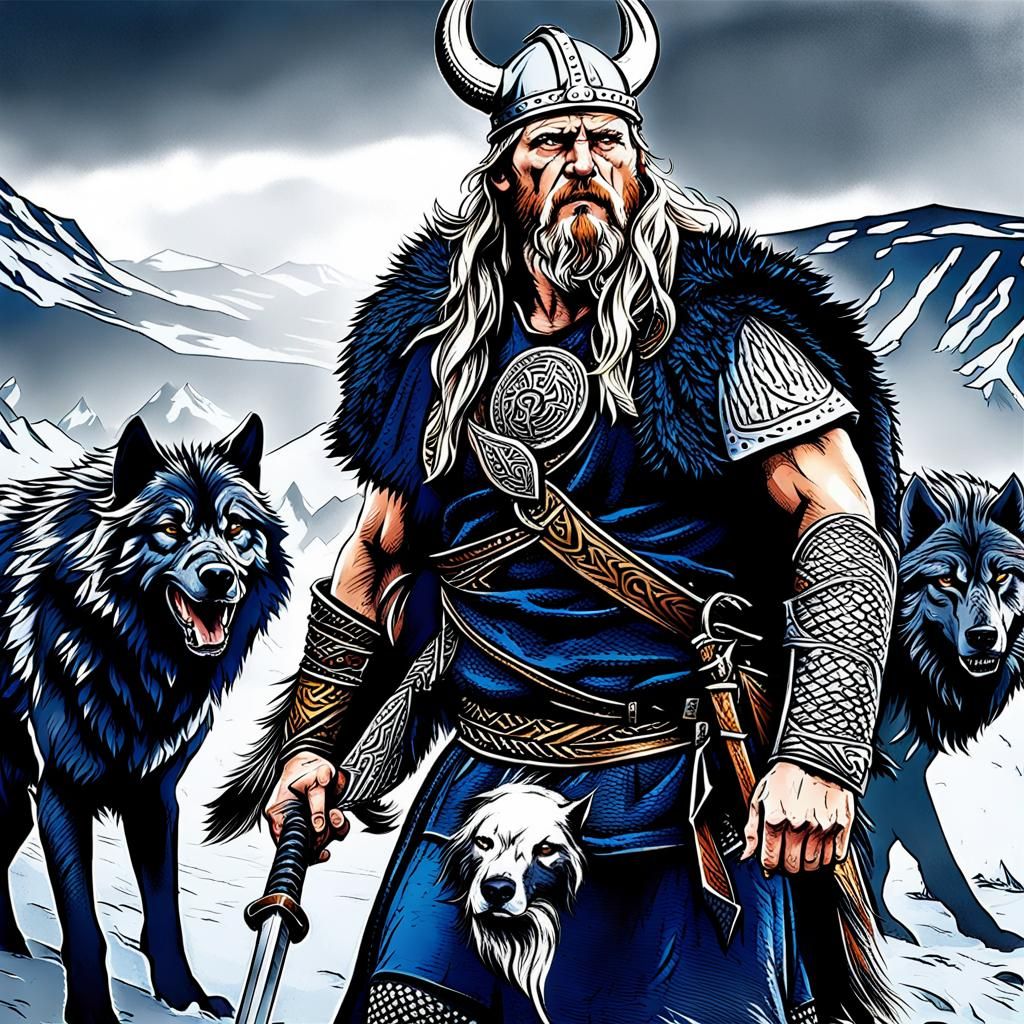 Valhalla calling me wolf pack following a viking leader - AI Generated ...