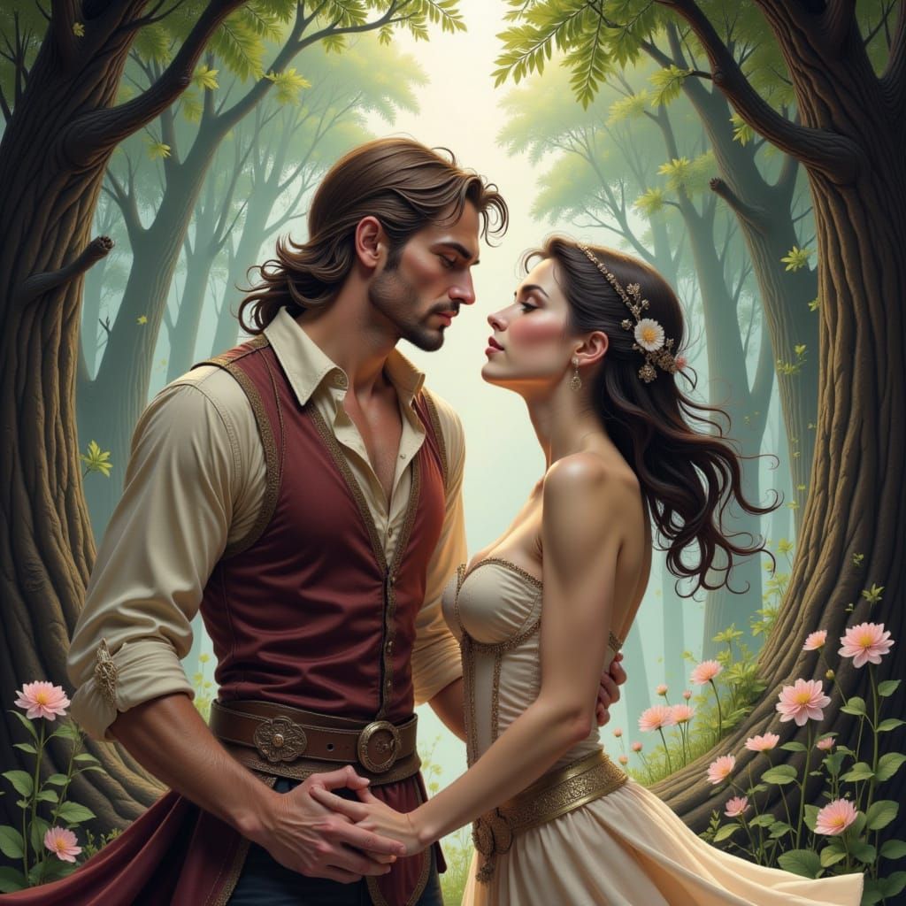 <lora:Fantasy Lovers:1.0> fantasy lovers dancing