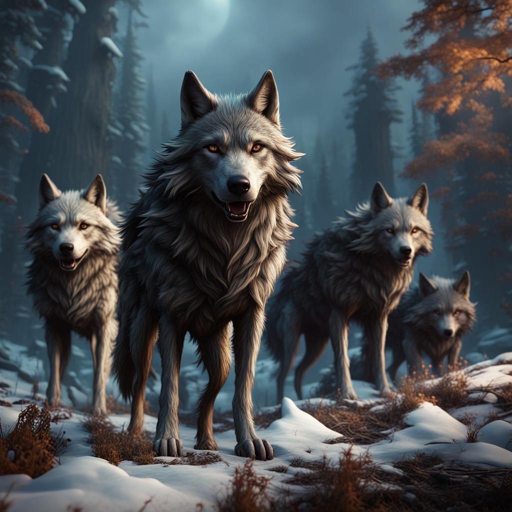 Pack of Wolves - AI Generated Artwork - NightCafe Creator