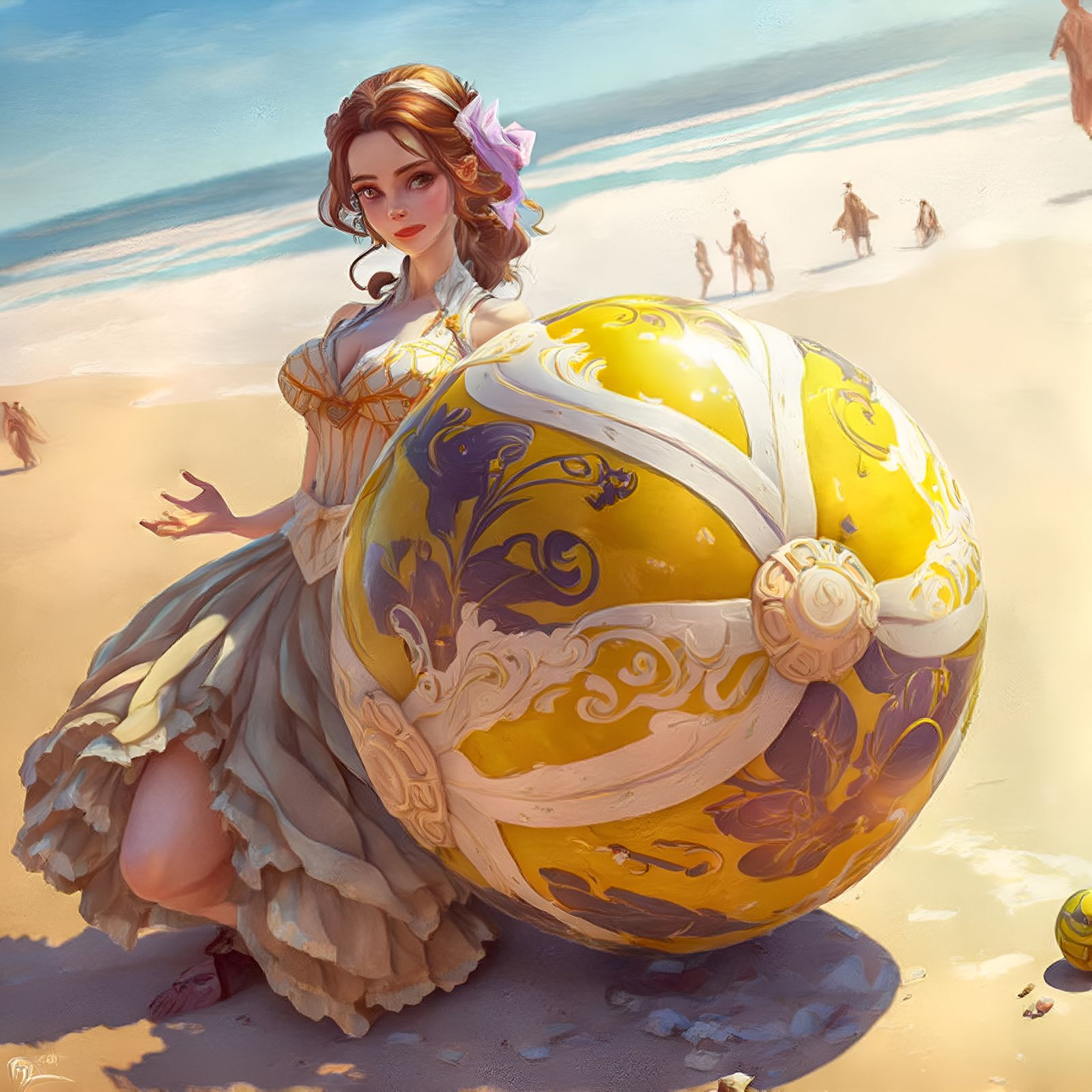 Daily Midjourney Princess Sports: Beachbelle