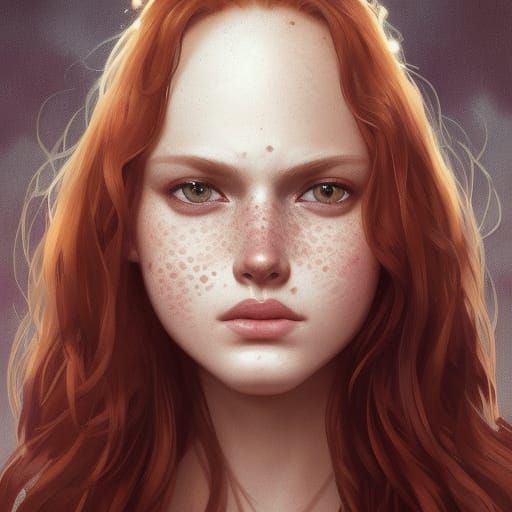 redhead forehead - AI Generated Artwork - NightCafe Creator