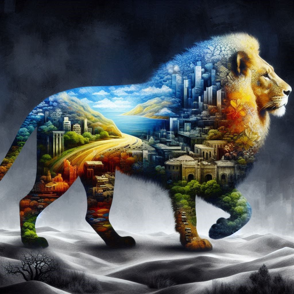 expression of a lion