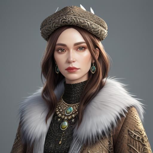cgi lady in beret