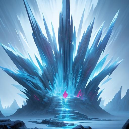 Ancient Red Ice Structure in Frozen Tundra