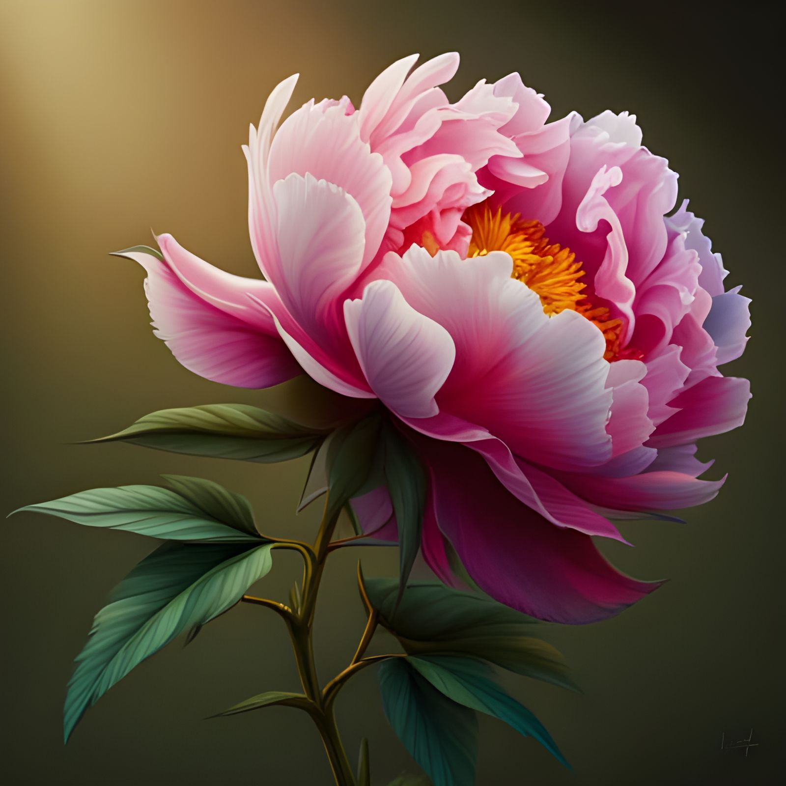 Beautiful peony - AI Generated Artwork - NightCafe Creator