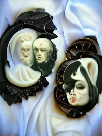 Julian Slink gothic cameo concept brooches