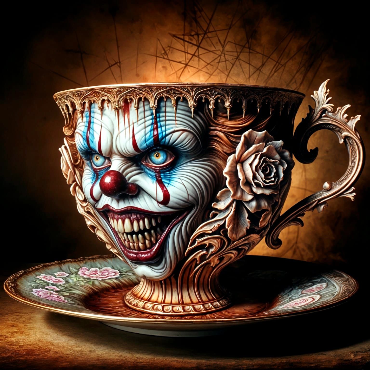 Coffee Cup Pennywise   by @MissChaosweib