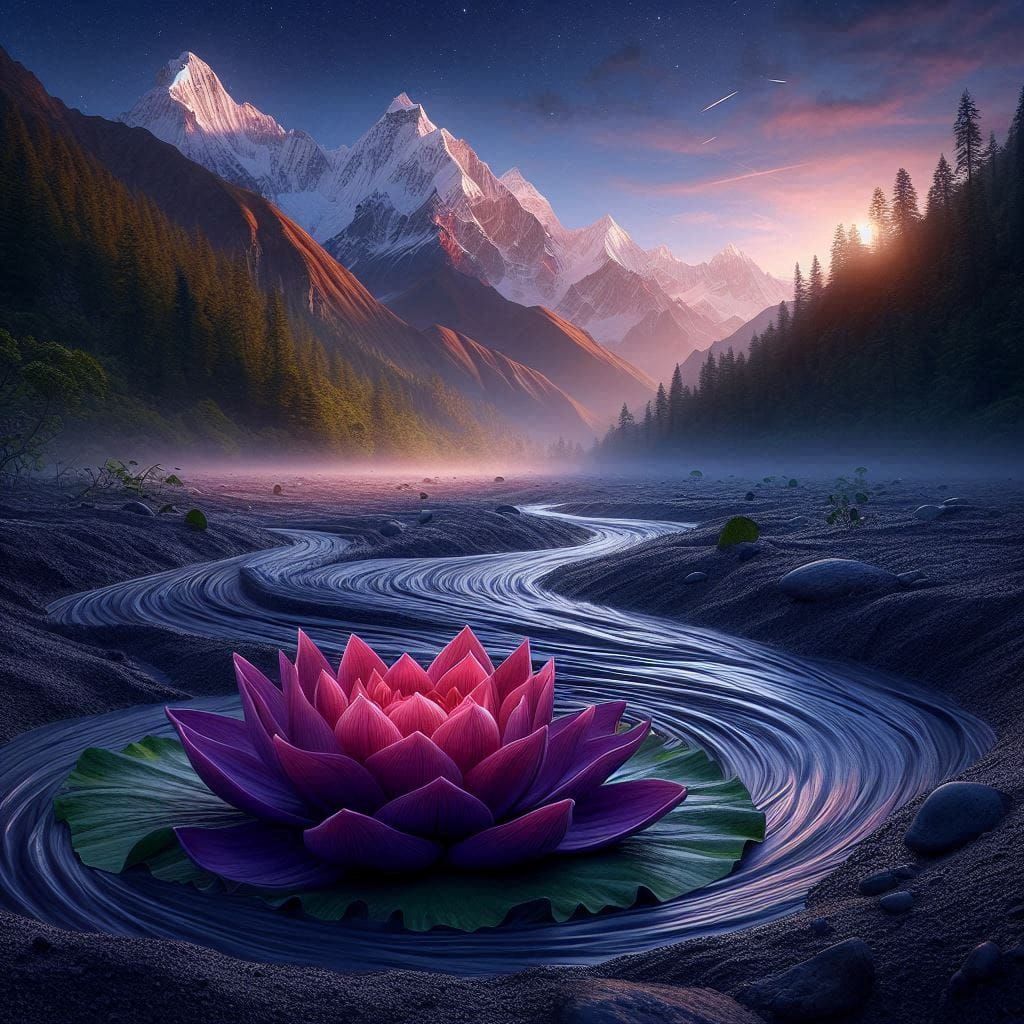 A lotus standing tall