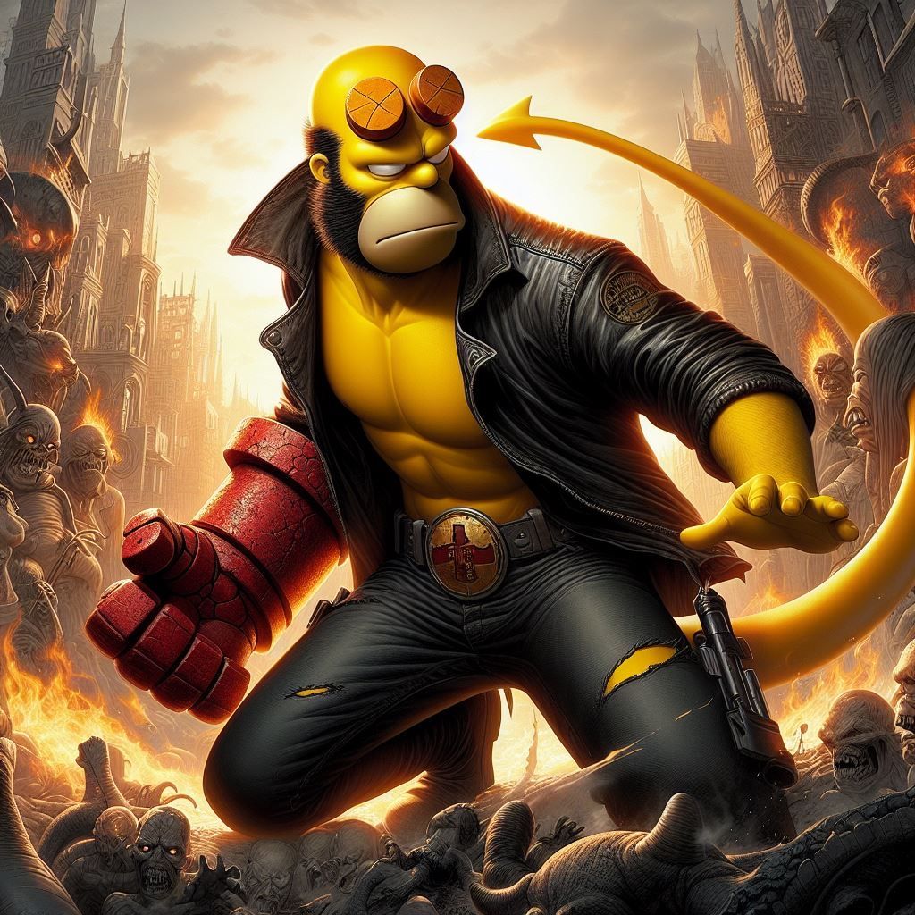 Homer “Hellboy” Simpson