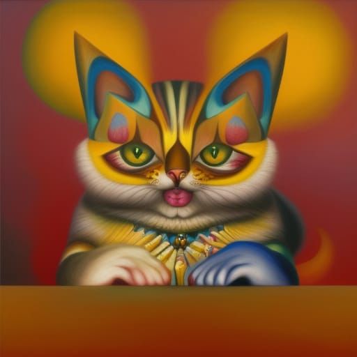Fantasy harlequin cat