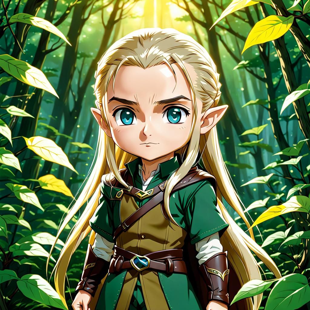 Chibi Legolas  by @Baba Adlenpak