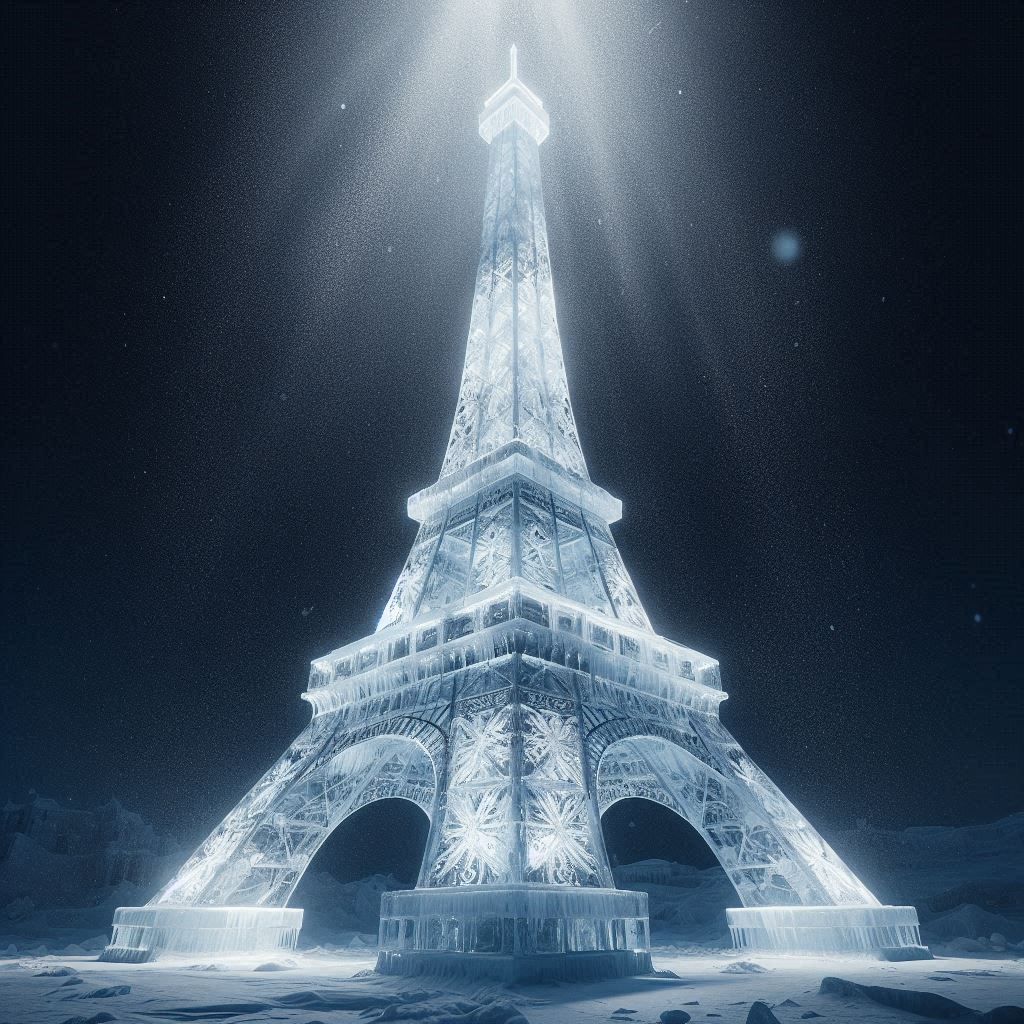 Eiffel Tower ice Sculpture