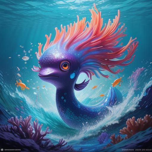 Human Sea Slug, Sea Slug, Anthropomorphic, 3d anime art, extremely detailed, aesthetic, concept art, ultrafine detail, breathtaking, high re...