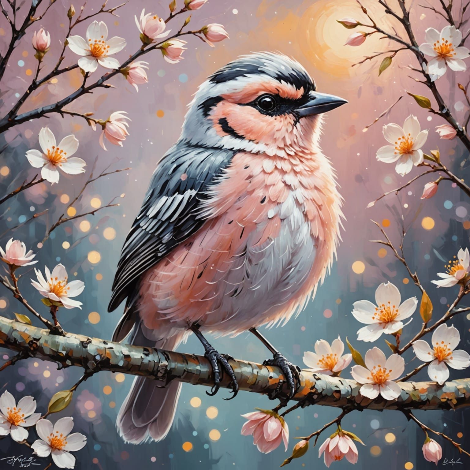 A light pink bird   by @Nimbus