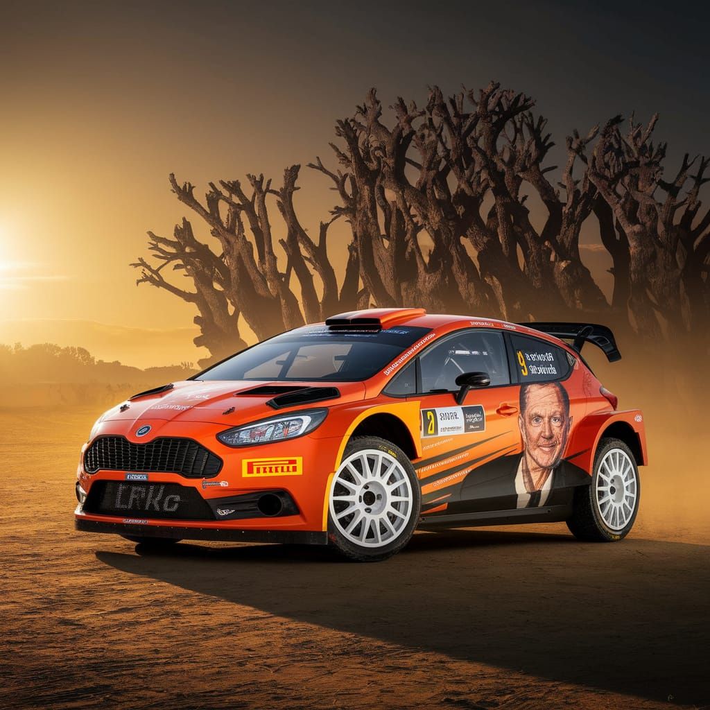 Rover rally car wrapped in