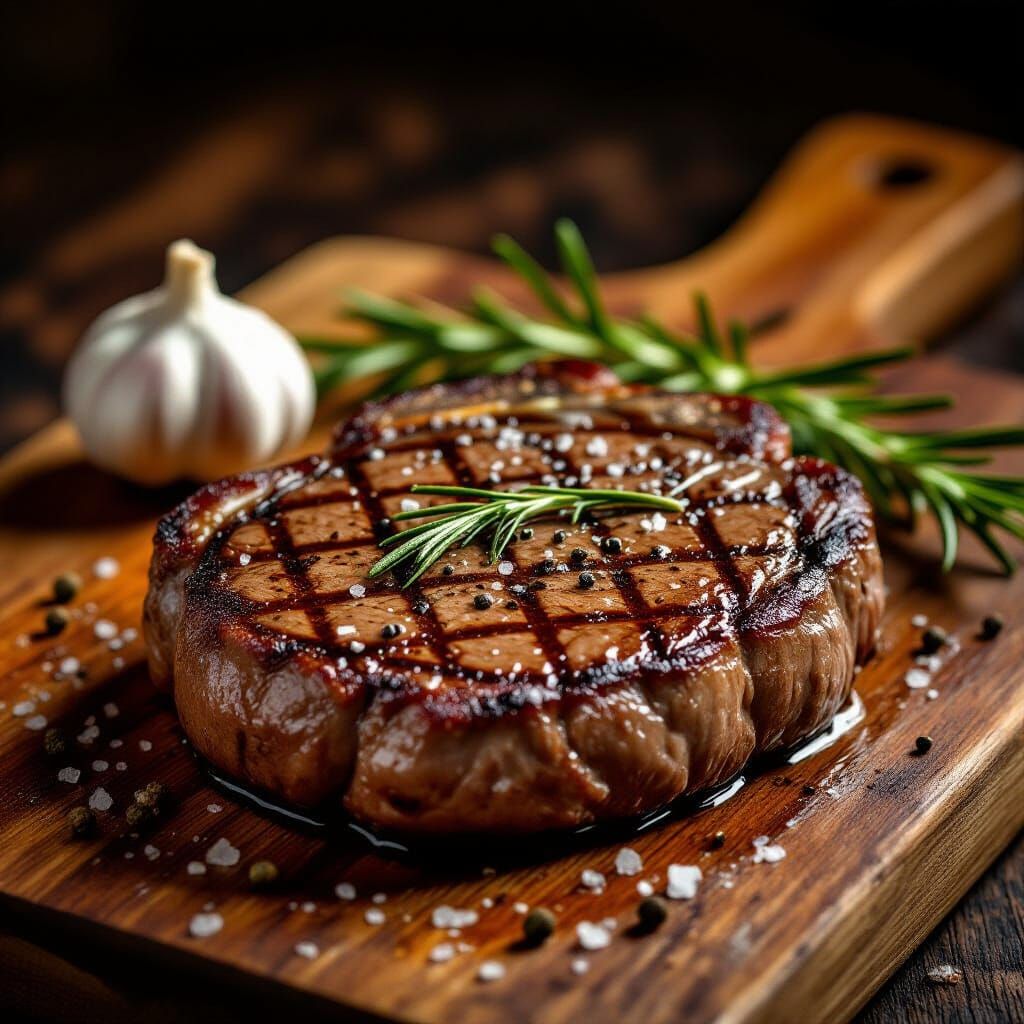 Perfectly Grilled Steak With Rosemary and Garlic