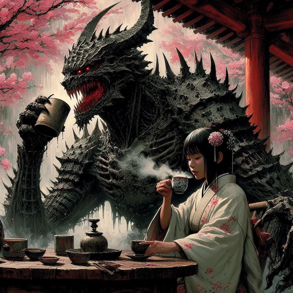 Tea time with her Demons