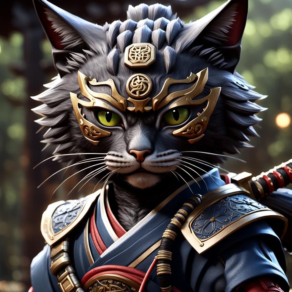 Samurai cat - AI Generated Artwork - NightCafe Creator