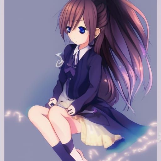 cute anime girl - AI Generated Artwork - NightCafe Creator