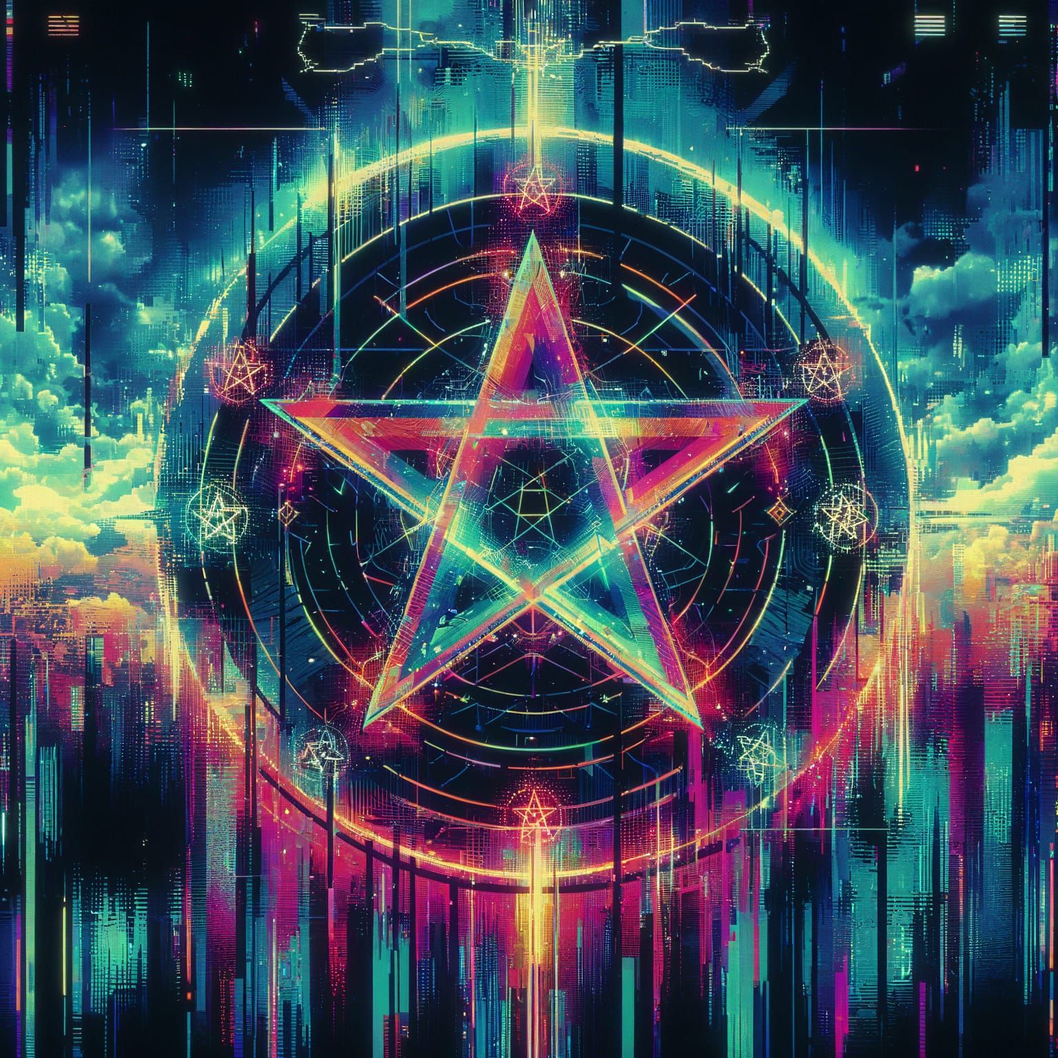 Neon pentagram