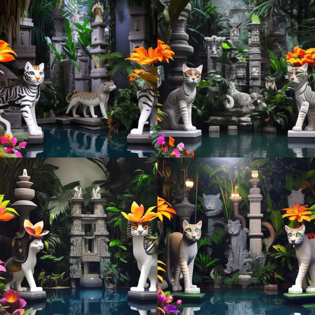 Cat Shrine in the Jungle