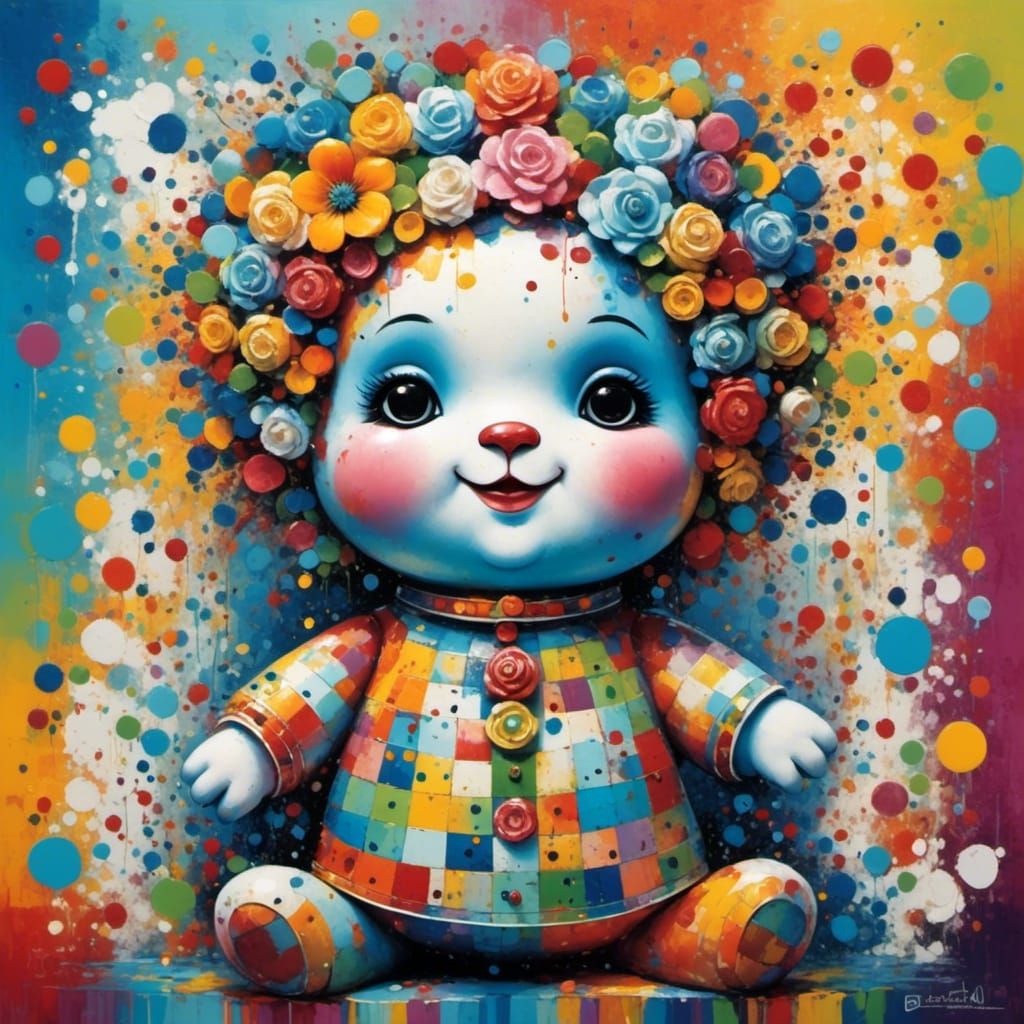 <lora:Dolce doll:1.0> chess graffiti art, splash art, street art, spray paint, oil gouache melting, acrylic, high contrast, colorful polychr...