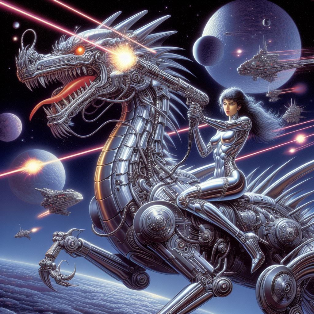 hajime sorayama retro 80s sci-fi futurism cyberpunk space si...