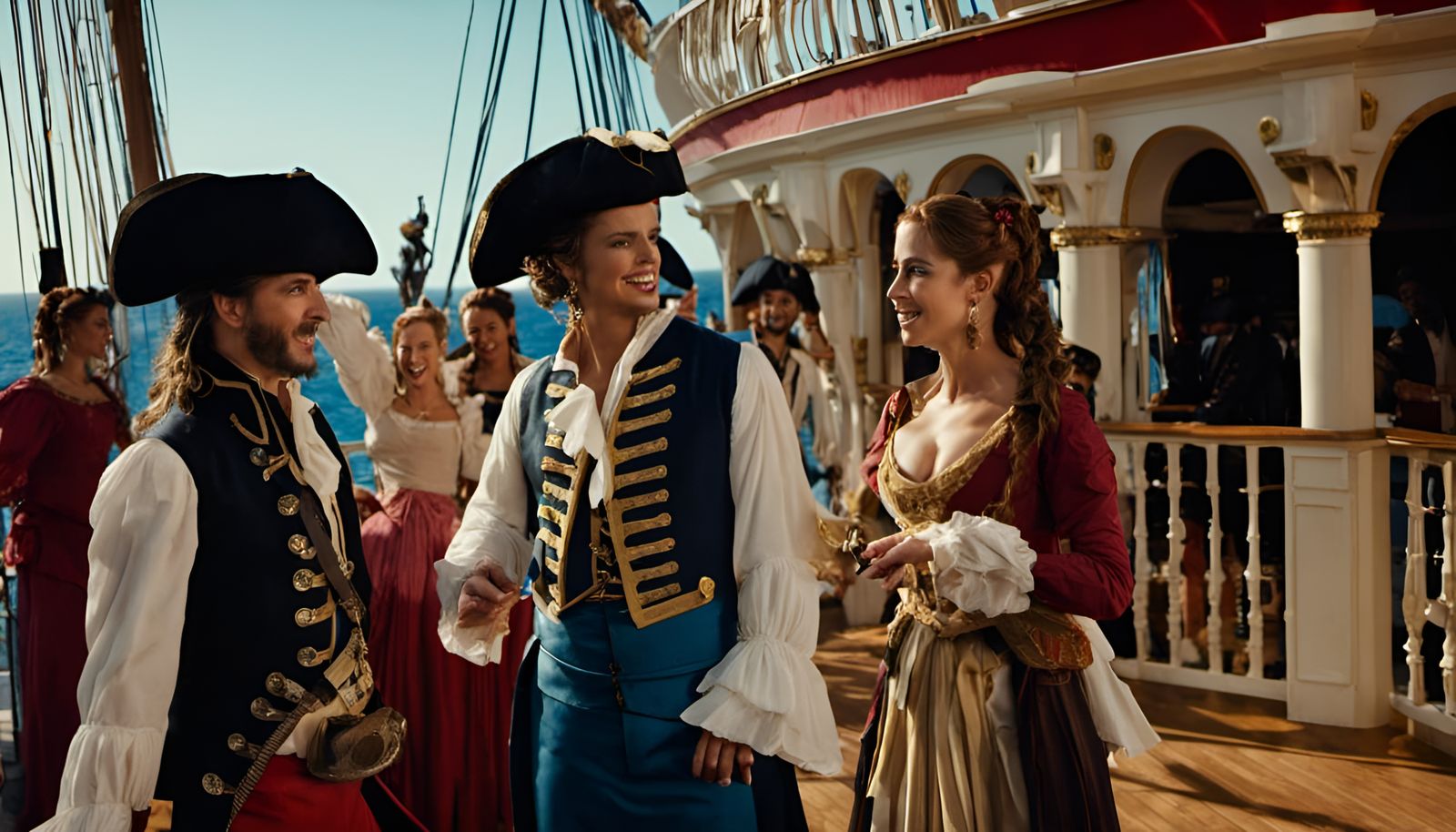 Pirate Wedding on the deck of a "borrowed" Royal Caribbean C...