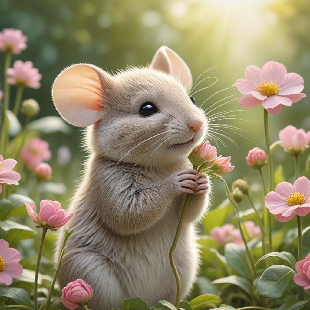 He Found a Flower for You  by @Hek