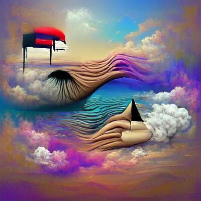 A dream of surrealism with two different colors