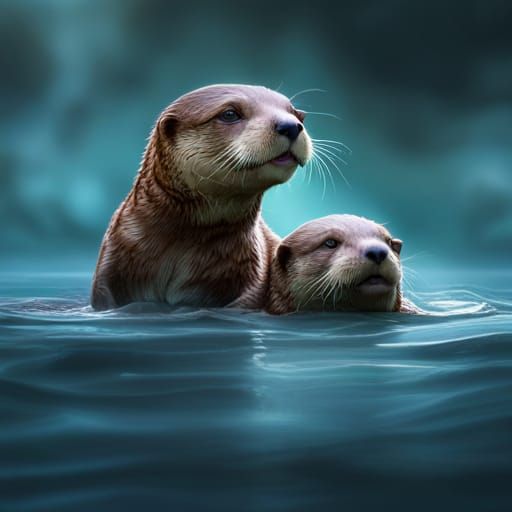 Curious otters  by @Spartacusnz1 