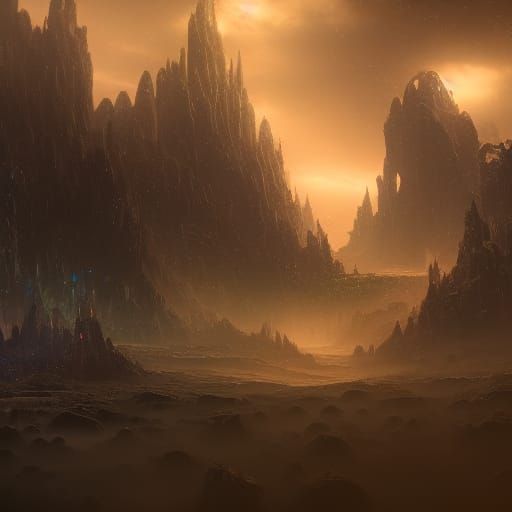 Rainy Galaxy: Detailed Fantasy Concept Art