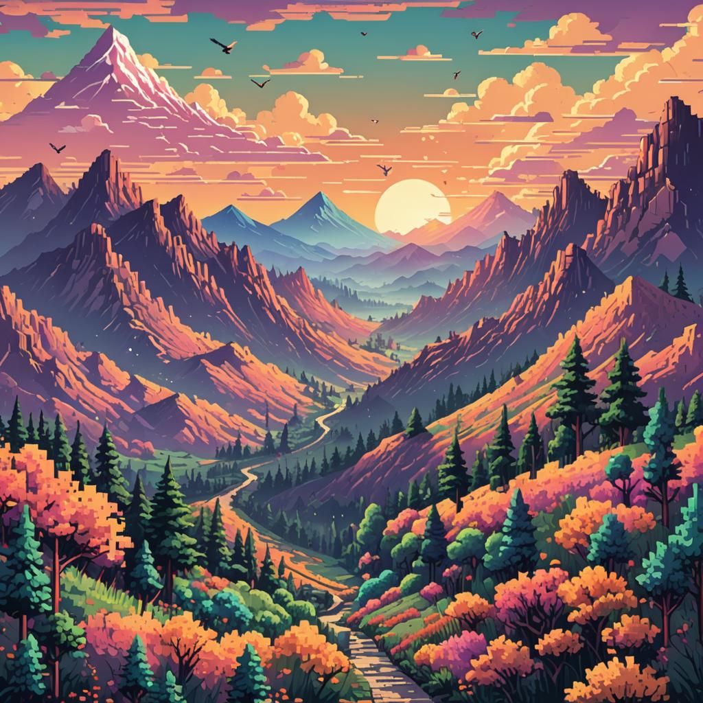 A purple landscape