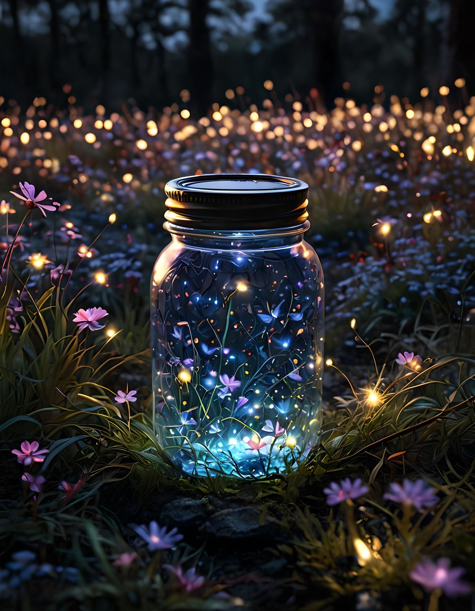 let's trap the firefly magic!  by @nana