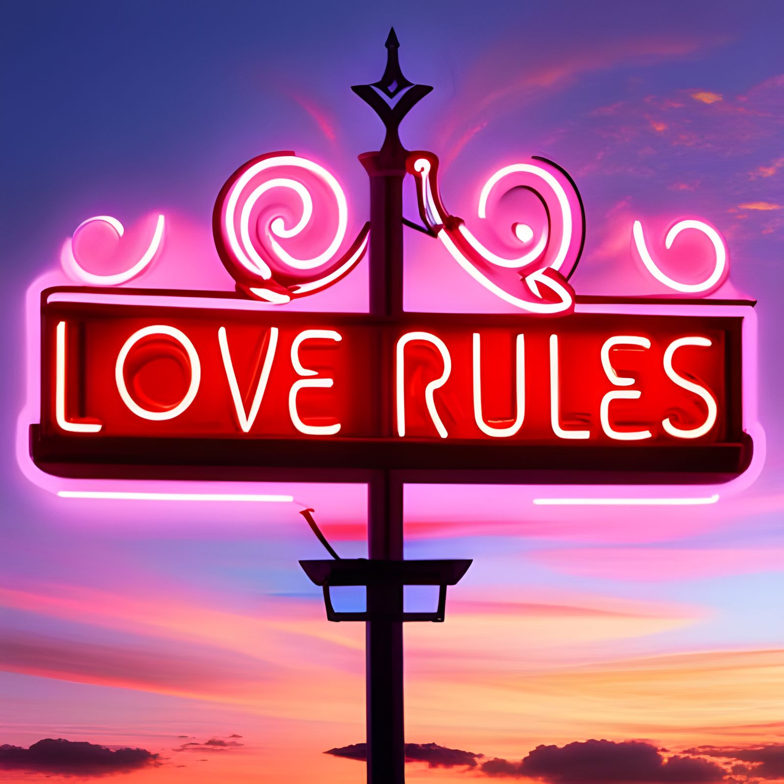 Love rules! AI Generated Artwork NightCafe Creator