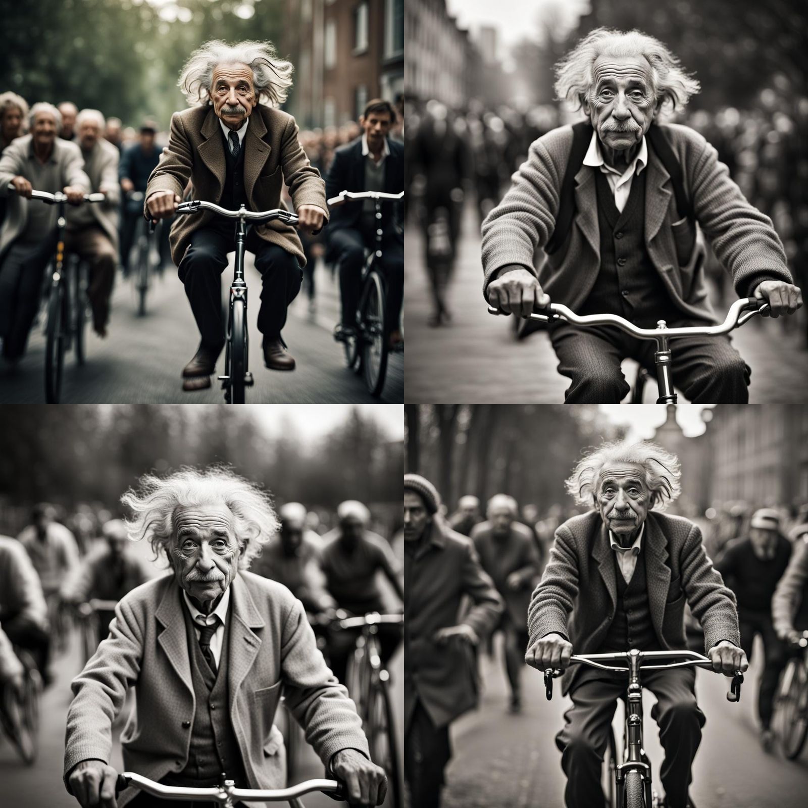 "Life is like riding a bicycle. To keep your balance, you mu...