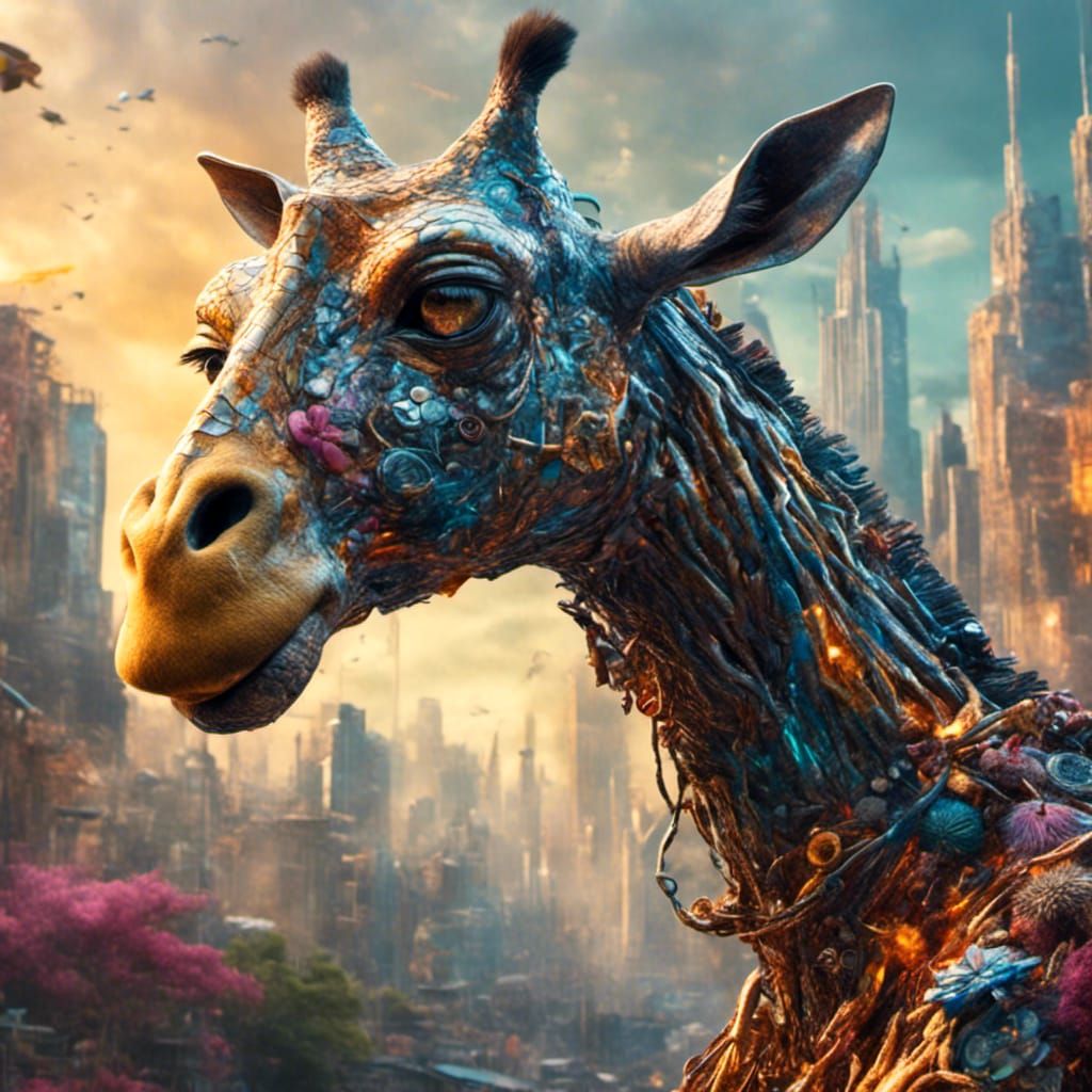 <lora:Gullyism:1.0> A giraffe as a Pacific Rim themed robot