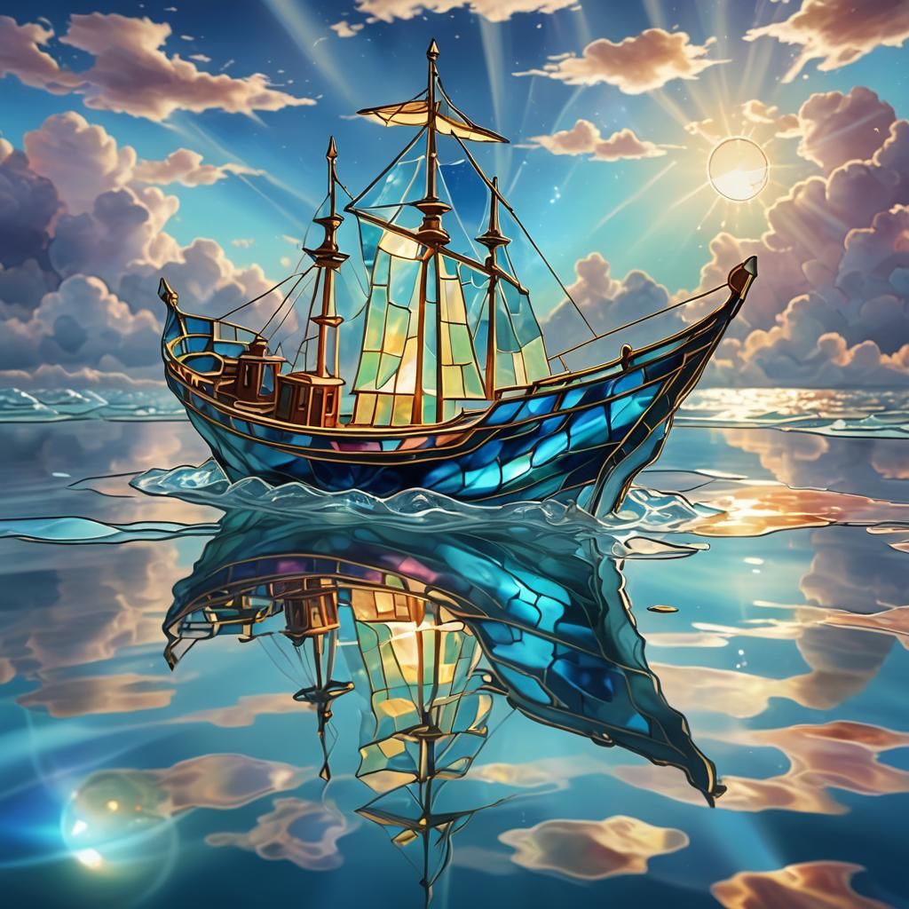 Stained-glass Sailing  by @TravellerUK