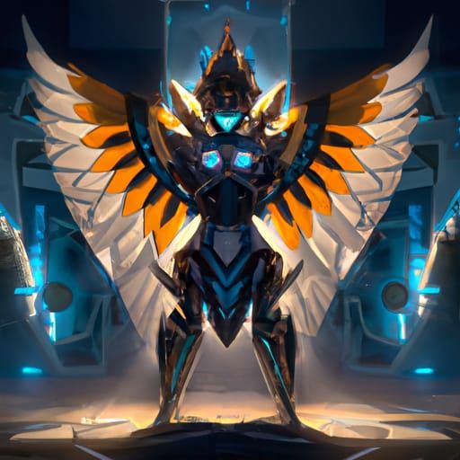 symmetry!! full shot!!, full body!!, portrait of mecha punk,...