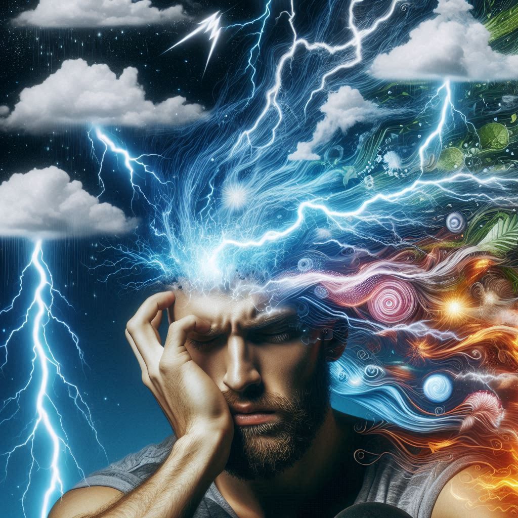 thunder, lightning, wind and rain, something's happening ins...