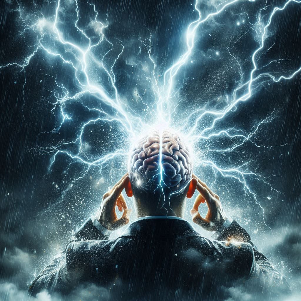 thunder, lightning, wind and rain, something's happening ins...