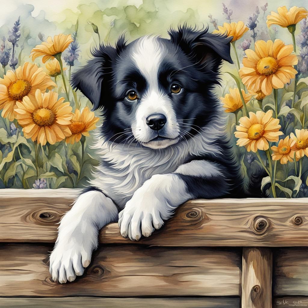 Sweet Border Collie Puppy